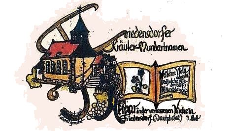 'Herbar in der verlassenen Kirche Friedensdorf', Kalligrafie: I. Bott